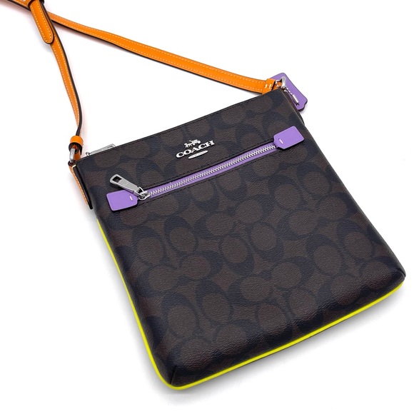 Coach Mini Rowan File Crossbody Bag in Signature Canvas - Picture 6 of 9